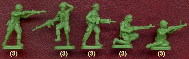 1/72 Американські солдати Special Forces, війна у В'єтнамі, 50 фігур (Italeri 6078), пластикові