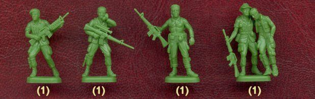 1/72 Американские солдаты Special Forces, война во Вьетнаме, 50 фигур (Italeri 6078), пластиковые