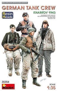 1/35 Німецькі танкісти, Харків 1943 року, 4 фігури із смоляними головами (Miniart 35354), збірні пластикові