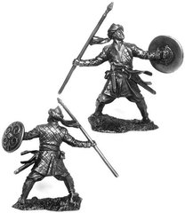 54 мм Воин-сарацин, 12 век, оловянная миниатюра (Солдатики Публия PTS-5314)
