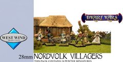 Dwarf Wars - Unarmed Nordvolk Villagers - West Wind Miniatures WWP-DW-509