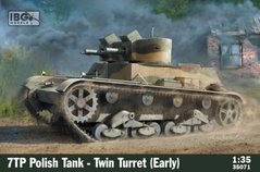 1/35 Польский танк 7TP с двумя башнями, ранняя версия, модель с интерьером (IBG Models 35071), сборная модель