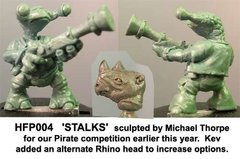 HassleFree Miniatures - Stalks, alien shipmate with blunderbuss and alternate rhino head - HF-HFP004