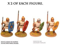 Древние (Ancients) - Penal Legionaries with spears (8) - Crusader Miniatures NS-CM-ANR007