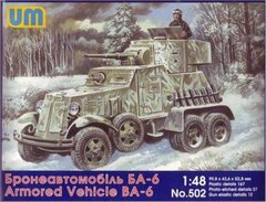 1/48 БА-6 советский бронеавтомобиль (UniModels UM 502), сборная модель