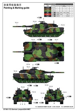 1/72 Leopard 2A4 німецький основний бойовий танк (Trumpeter 07190), збірна модель