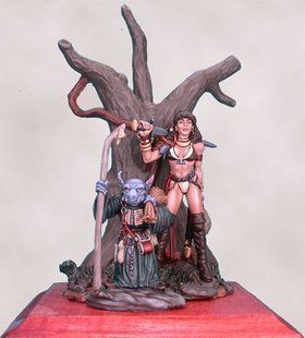 Elmore - Elmore 54mm Diorama Set - Journey to the Gathering - (In Large Clamshell) - Dark Sword DKSW-DSM1501