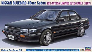 1/24 Автомобиль&nbsp;Nissan Bluebird 4Door Sedan SSS-Attesa Limited (U12) Early 1987, серия Historic Car Series (Hasegawa 21133), сборная модель