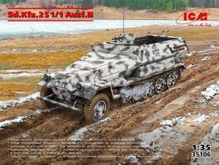 1/35&nbsp;Sd.Kfz.251/1 Ausf.B Hanomag немецкий бронетранспортер (ICM 35106), сборная модель