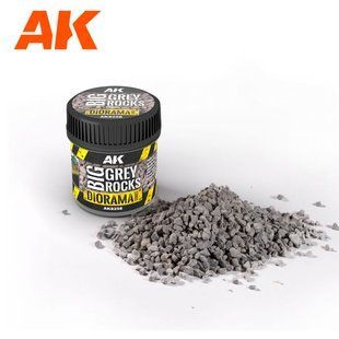 Велике сіре каміння для діорам та підставок, Dirama Series, 100 мл (AK Interactive AK8258 Big Grey Rocks)