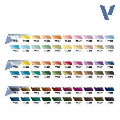 Повний комплект фарб серії True Metallic Metal (80 шт) + 2 ексклюзивні мініатюри + 2 пензлі + довідник (Vallejo 77250 Paint Set)