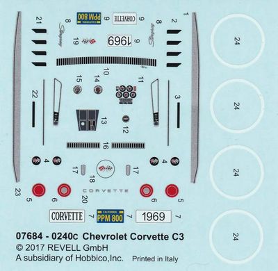 1/32 Автомобиль Chevrolet Corvette C3 (Revell 07684), сборная модель