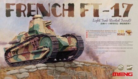 1/35 FT-17 с облегченной башней, французский легкий танк (Meng TS-011) сборная модель