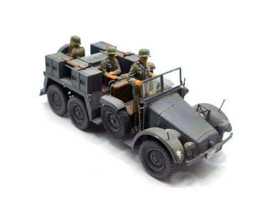 1/35 Krupp Protz 1 ton (6x4) Kfz.69 немецкий тягач с фигурами, готовая модель авторской работы
