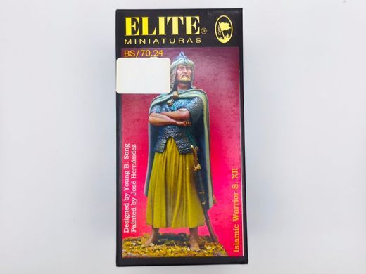 70мм Ісламський воїн 12-го століття (Elite Miniaturas BS/70.24 Islamic Warrior S. XII), колекційна олов'яна мініатюра