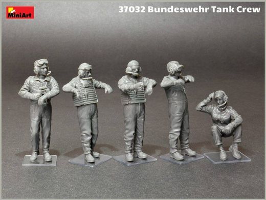 1/35 Сучасні німецькі танкісти, 5 фігур, збірні пластикові (MiniArt 37032)