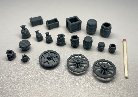 1/72 Середньовічні містяни, 8 фігур з аксесуарами&nbsp;(Archibald Miniatures Medieval Citizens), смоляні