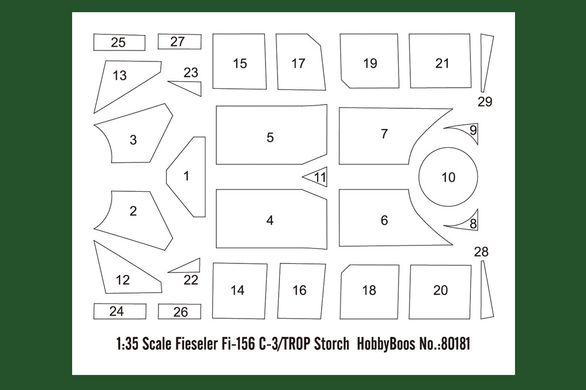 1/35 Fieseler Fi-156C-3/Trop Storch германский розведывательно-дозорный самолет (Hobbyboss 80181), сборная модель