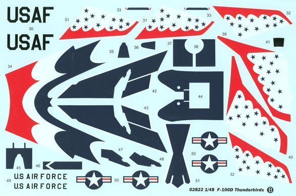 1/48 F-100D Thunderbirds "Skyblazers" американский истребитель (Trumpeter 02822) сборная модель
