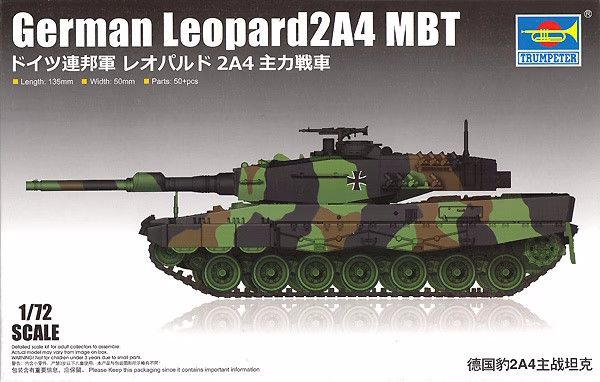 1/72 Leopard 2A4 германский основной боевой танк (Trumpeter 07190), сборная модель