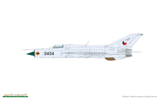 1/72 Літак МіГ-21ПФ радянський перехоплювач, серія Weekend Edition (Eduard 7455), збірна модель