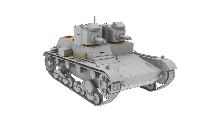 1/35 Польський танк 7TP з двома баштами, рання версія, модель з інтер'єром (IBG Models 35071), збірна модель