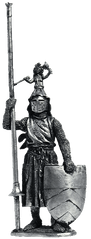 54 мм Немецкий рыцарь Ульрих фон Лихтенштейн, 13 век, оловянная миниатюра (EK Castings M70)
