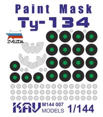 1/144 Малярні маски для Туполєв Ту-134, для моделей Zvezda (KAVmodels M144007)