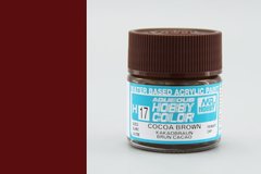 Какао-коричневая, акриловая краска Hobby Color, 10 мл (Gunze Sangyo Mr. Hobby H17 Cocoa Brown)