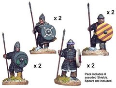 Темные века (Dark Ages) - Spanish Spearmen in chain (8 figs) - Crusader Miniatures NS-CM-DAE001