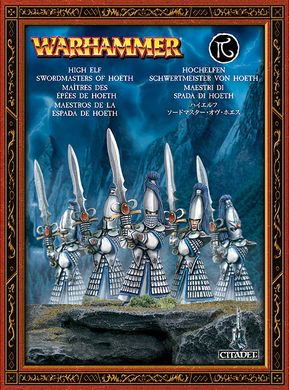 High Elf Swordmasters of Hoeth, 5 мініатюр Warhammer (Games Workshop 87-19), збірні металеві