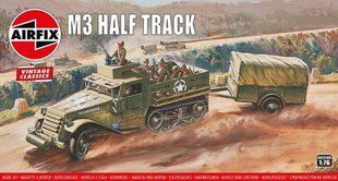 1/76 Бронетранспортер M3 Half Track з причіпом, серія Vintage Classics (Airfix A02318V), збірна модель