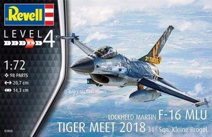 1/72 Самолет F-16 MLU 31st Sqn. Kleine Brogel "Tiger Meet 2018" (Revell 03860), сборная модель