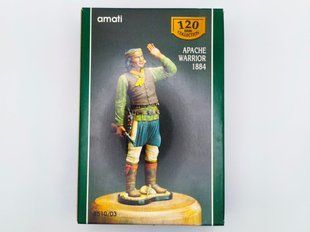 120мм Воїн Апачі, 1884 рік (Amati Modellismo F8510/03 Apache Warrior 1884), колекційна олов'яна фігура