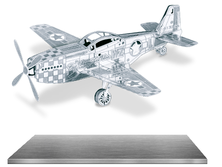 Mustang P-51, сборная металлическая модель