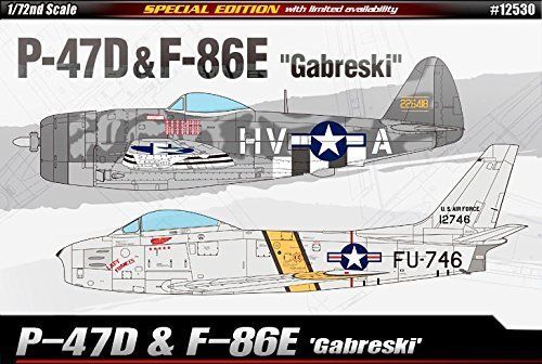1/72 P-47D Thunderbolt + F-86E Sabre пилота Francis Gabreski, 2-в-1 (Academy 12530) сборные модели