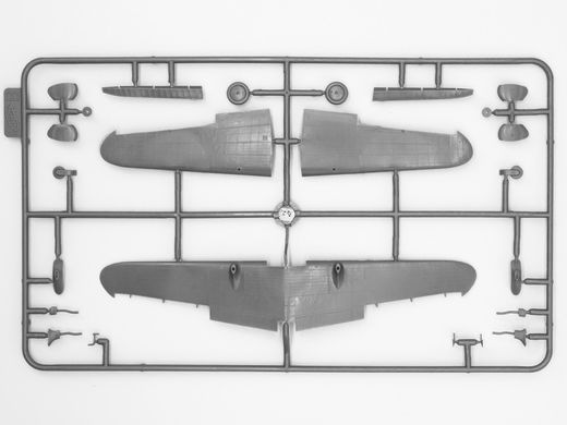 1/72 Nakajima Ki-27a японський винищувач (ICM 72201), збірна модель
