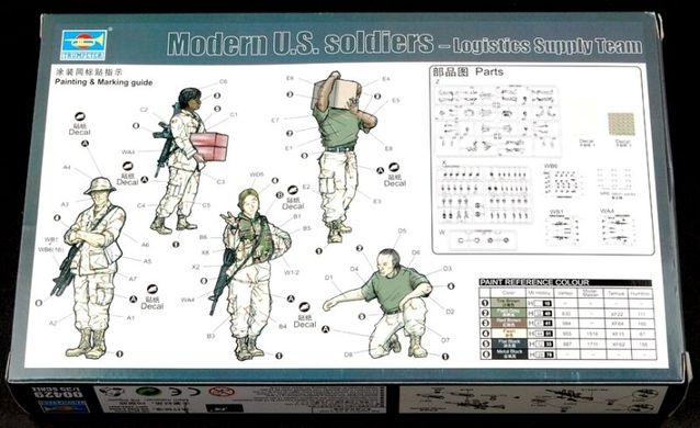 1/35 Modern U.S. soldiers – Logistics Supply Team, 5 фигур (Trumpeter 00429)