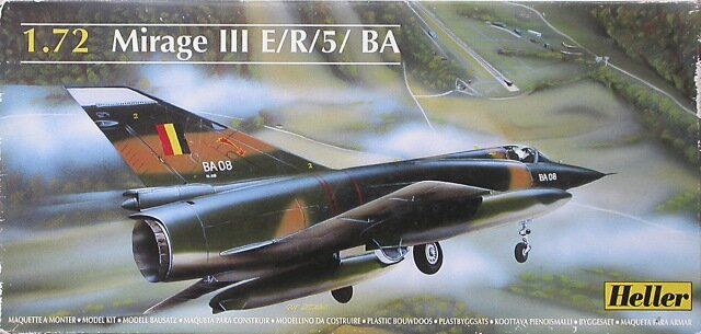 1/72 Mirage III E/R/5BA французский самолет (Heller 80323) сборная масштабная модель