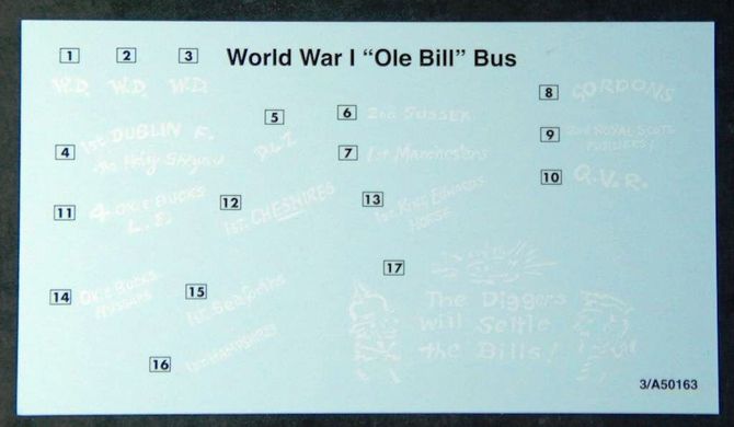 Aifix 50163 WWI B Type Bus "Ole Bill" Gift Set 1/32 военный автобус + клей + краска + кисточка