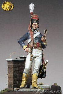 54 мм Офицер 10-ого полка легких драгун Принца Уэльского, 1805 год