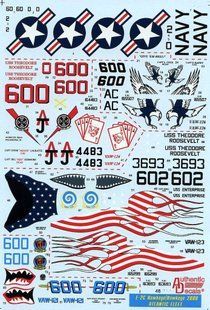 1/48 Декаль для самолета E-2C Hawkeye/Hawkeye 2000, Atlantic Fleet (Authentic Decals 4824)