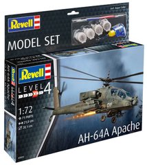 1/72 Гелікоптер AH-64A Apache, серія Model Set з фарбами та клеєм (Revell 63824), збірна модель