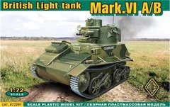 1/72 Mark.VIA/B британский легкий танк (ACE 72291), сборная модель