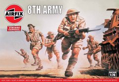 1/76 Британская пехота Второй мировой, 8-ая армия, 49 фигур, серия Vintage Classics (Airfix 00709v), пластик
