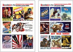 1/72 Американские плакаты Второй мировой, тонкая самоклейка KovoleXX 72103