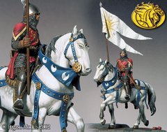 54 мм Итальянский рыцарь-знаменосец, 1340-48 года
