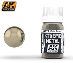 Металлик блеклая латунь, серия XTREME METAL, 30 мл (AK Interactive AK672 Pale Brass), эмалевый