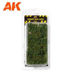 Летние темно-зеленые кусты, высота 30-40 мм, упаковка 140х90 мм (AK Interactive AK8168 Summer Dark Green Shrubberies)
