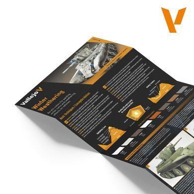 Набір для зимового камуфляжу + рідина для імітації здирання Chipping Medium, 8 баночок по 18 мл, акрилові (Vallejo 70263 Winter Weathering)